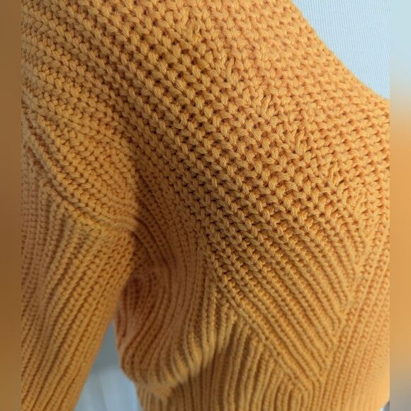 Anthropologie Maeve V-Neck Sculptured Pullover Sweater Oversized Can Fit  XXS-M - Picture 4 of 6